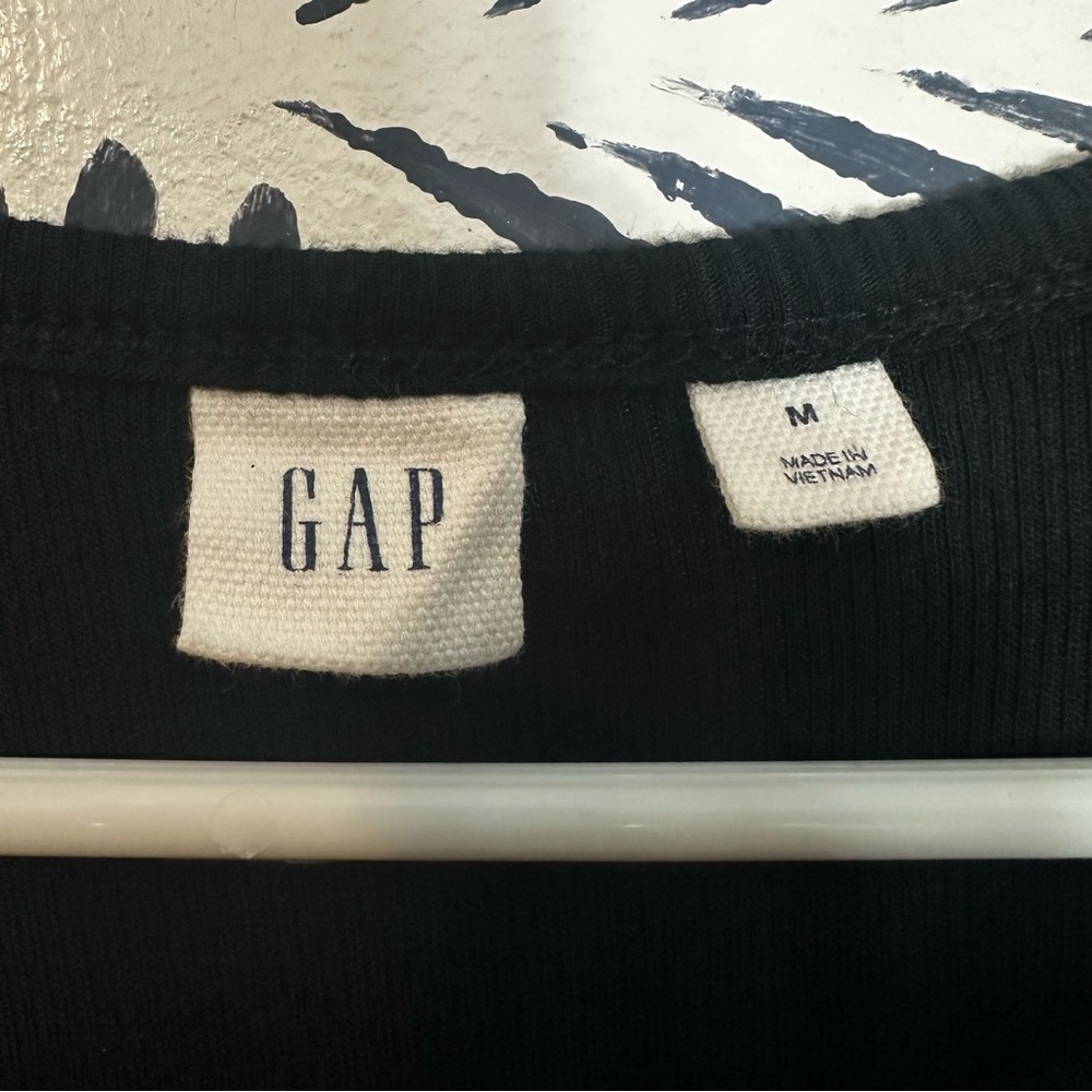 Gap Super Soft Slip Layered Black Basic Ribbed Mi… - image 5